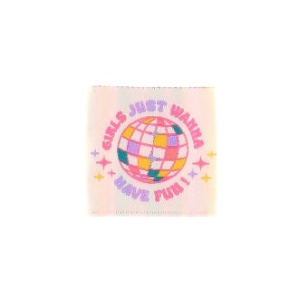 Lot 4 Étiquettes tissées égirls just wanna have fun" - Bohin