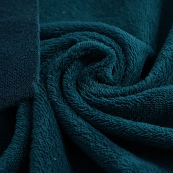 Tissu éponge bambou douce bleu paon