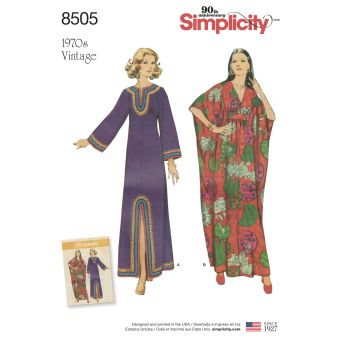 Patron Simplicity S8505.A - Caftan Vintage 38 - 48