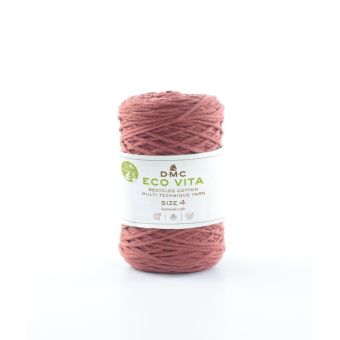 Pelote de fil à tricoter Eco Vita 4 - recycle rouille n°105 - DMC