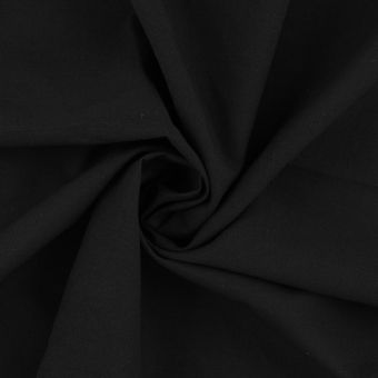 Tissu voile de coton uni bio noir