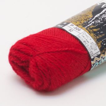 Pelote de fil à tricoter Alpaga rouge 180m - Plassard