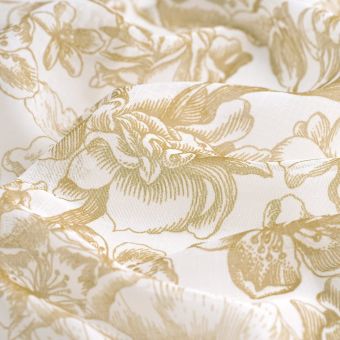 Tissu étamine plombé Garance jaune moutarde - 300cm