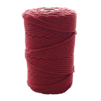 Pelote corde macramé coton bordeaux 200g 2,2mmx70m