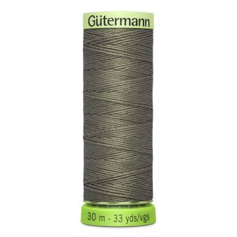 Bobine de fil recyclé rPET 30m décorations et surpiqures marron - Gutermann - COL 727