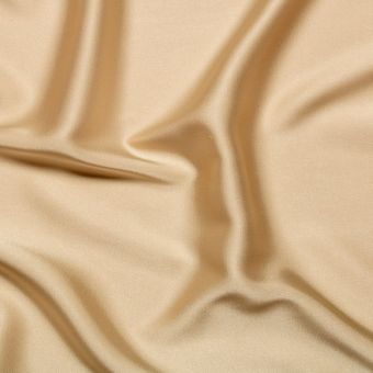 Tissu satin polyester uni crème