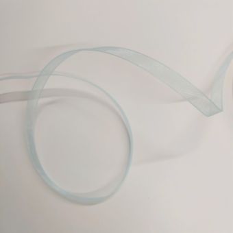 Ruban organza uni 6 mm bleu clair