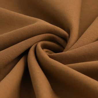 Tissu molleton uni camel