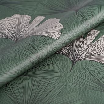 Toile cirée verte feuille