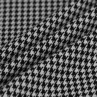 Tissu maille Milano pied de coq gris
