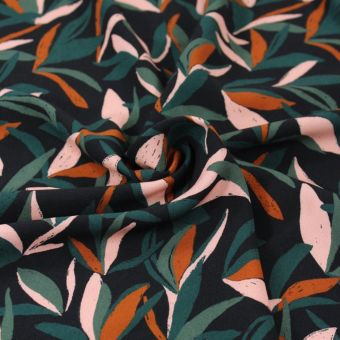 Tissu viscose Mowgli vert - Églantine et Zoé