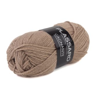 Pelote de fil à tricoter Gagnante marron - Plassard