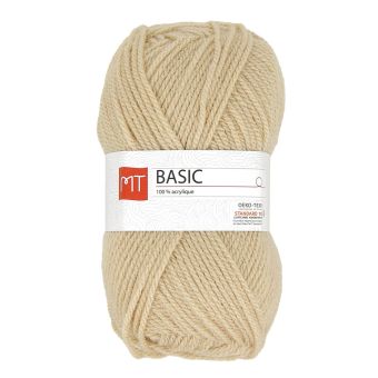 Pelote de fil à tricoter MT basic beige