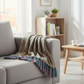 Plaid vichy multicolore 130x170cm