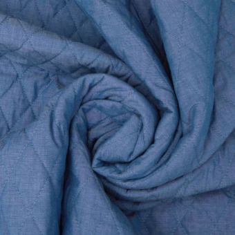 Coupon 2m tissu matelassé chambray verso rayures - Promod Couture