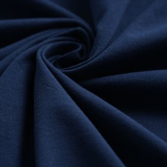 Tissu jersey coton uni Jerry bleu jean