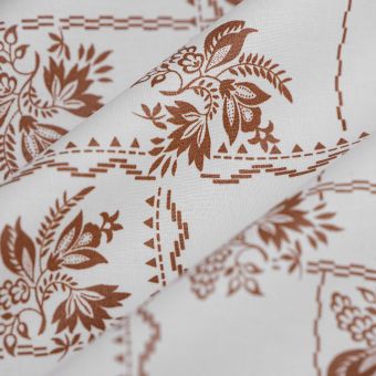 Tissu cretonne enduite Okinawa écru