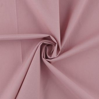 Tissu voile de coton uni bio rose