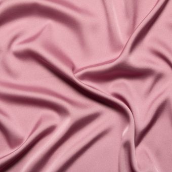 Tissu satin polyester uni stretch mauve
