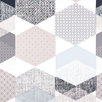 Protège table polygone bleu