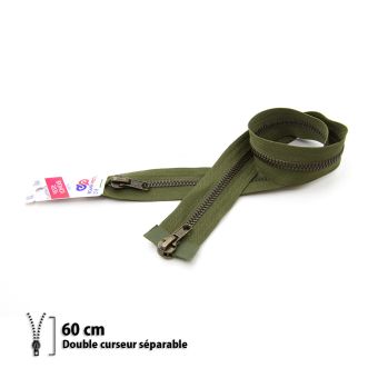 Eclair Prym - Fermeture éclair Z18 - double curseur Séparable 6mm - 60 cm