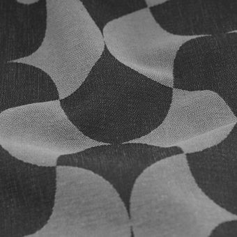 Tissu jacquard Gambino gris noir