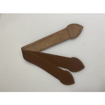 Lot de 2 lanières sac en cuir 45 x 3,5-4 cm marron - Miyako