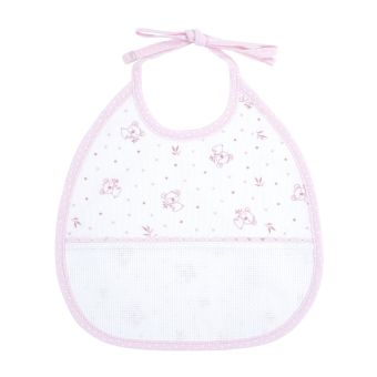 Bavoir 3 mois koala rose à broder 