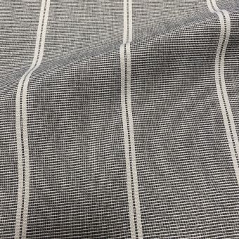 Toile outdoor effet faux uni rayé gris