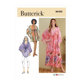 Patron Butterick B6900Y5 Robe et tunique ample Femme 46-54