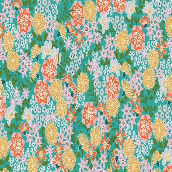 Tissu cretonne Akemi jade