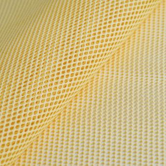 Tissu filet coton bio jaune soleil