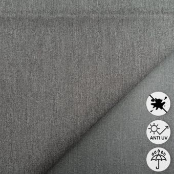 Toile Sunny imperméable avec revêtement teflon unie unie gris anthracite