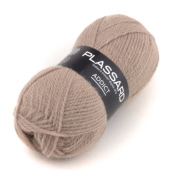 Pelote de fil à tricoter Addict beige - Plassard