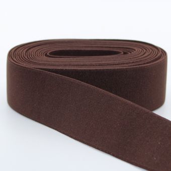Elastique gros grain marron fonce 40mm