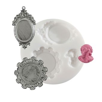Graine Créative - Moule en silicone (mini) Camée et visage
