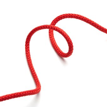 Cordon tressé 3mm - Rouge