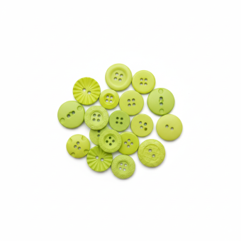 Sachet boutons fantaisie verts
