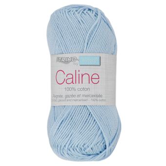 Pelote fil à tricoter Caline 50g 100% coton mercerisé - Col. 140 Bleu pâle