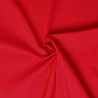 Tissu popeline de coton Rouge - designers-factory (3m x 1m46)
