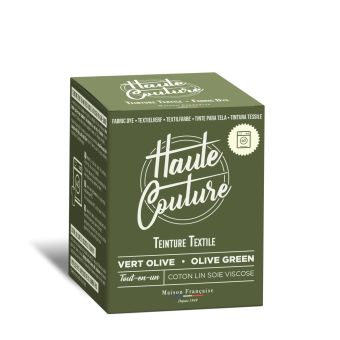 Teinture textile Haute Couture vert olive