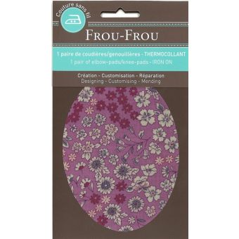 Thermocollant genou/coude fleuri rose