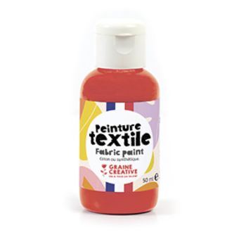 Peinture textile rouge pot 50mL - Origine France