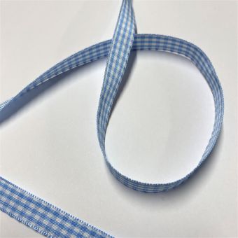 Ruban vichy 10 mm bleu clair