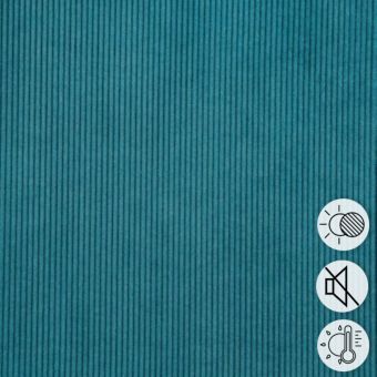 Velours thermique et obscurcissant alberta bleu turquoise