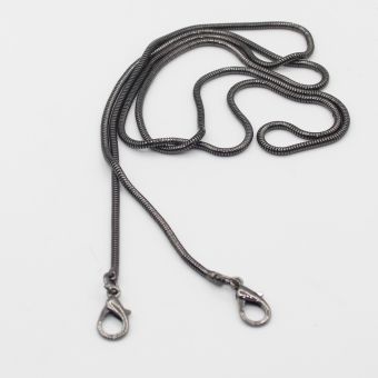 Chaine sac 3mm avec mousqueton canon de fusil - 120 cm