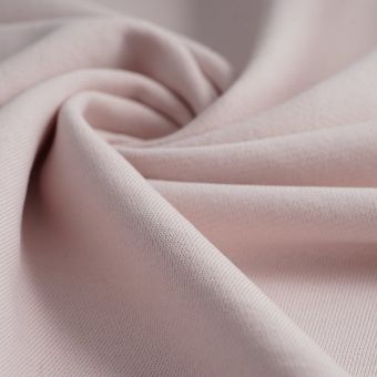 Tissu French terry coton bio uni rose