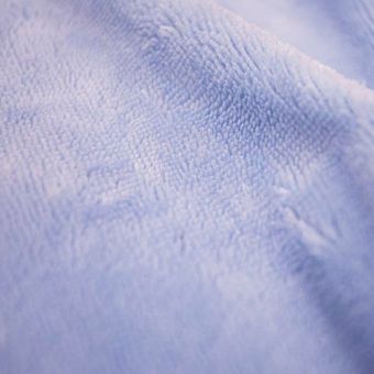 Tissu éponge bambou doudou bleu ciel