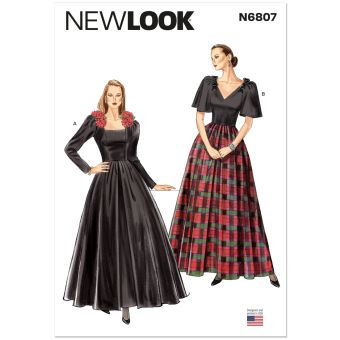 Patron New Look 6807-robes de soirée pour jeunes femmes 36-46