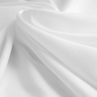 Tissu satin mat polyester recyclé blanc soie
